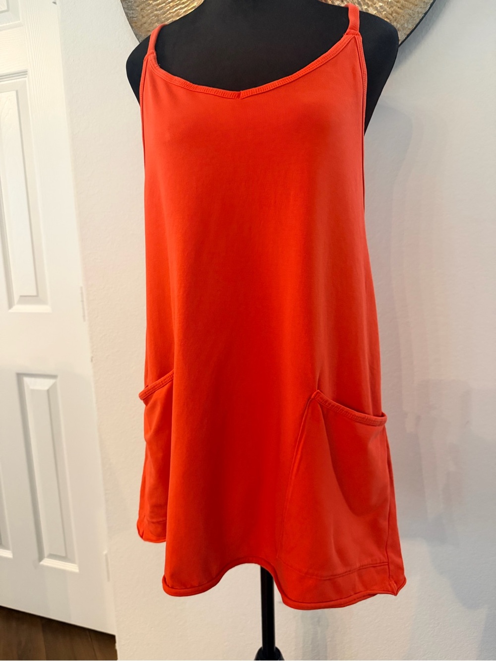 Free People FP Movement Orange Romper Pocket Tank Dress - Women's
